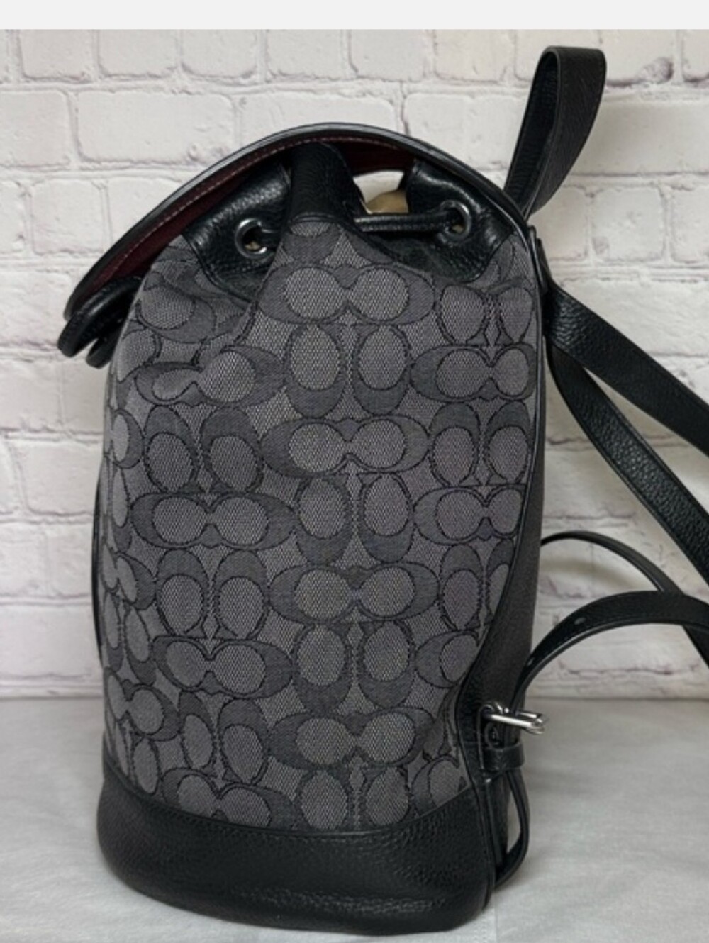 Coach Dempsey Backpack in Signature Jacquard Canvas Pebbled Leather MSRP 450 NWT - Picture 6 of 14